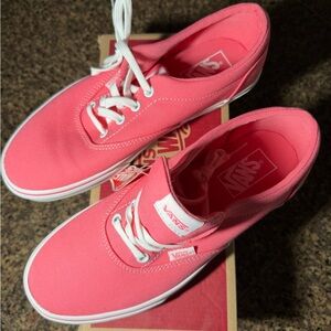 Vans Women's Strawberry Pink Canvas Sneakers